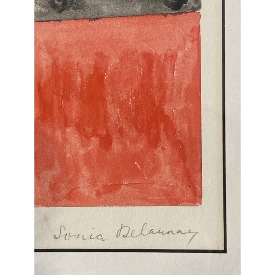 Image 1 of Vintage schilderij van Sonia Delaunay, 1971