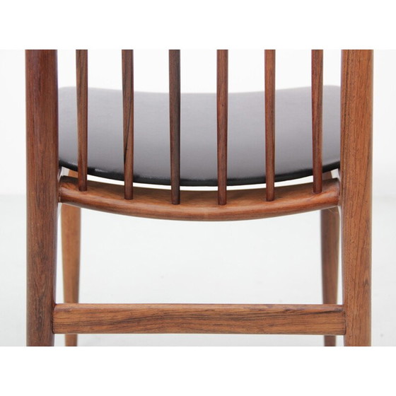 Image 1 of Set van 6 vintage rozenhouten stoelen van Ernst Martin Dettinger