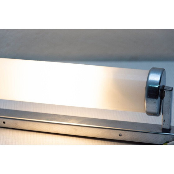 Image 1 of Vintage verchroomde Bauhaus wandlamp, Tsjecho-Slowakije 1950
