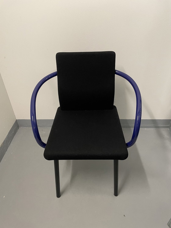 Image 1 of 4x Mandarijn Stoelen Ettore Sottsass Knoll 1986 Paars