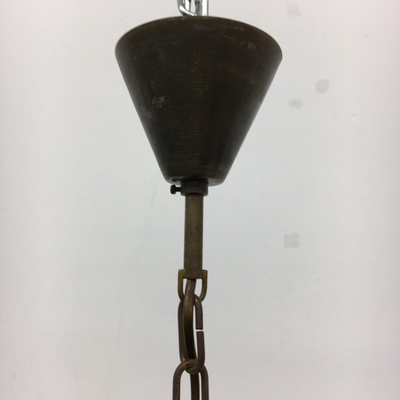 Image 1 of Brutalistische messing lamp van Svend Aage Holm Sorensen, jaren 1960