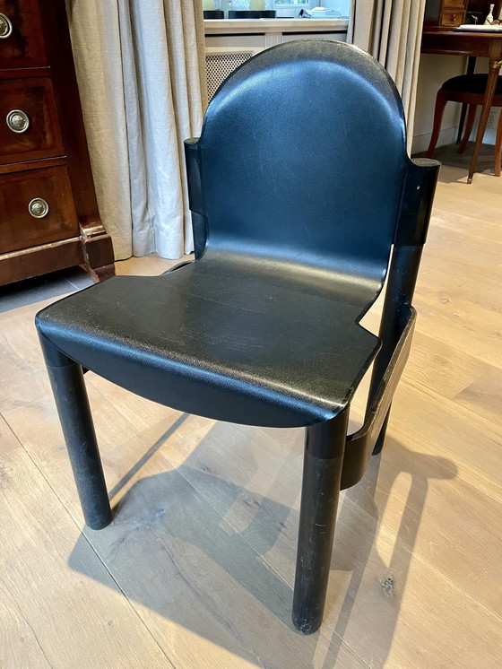 Image 1 of 8x Thonet Flex 1976 Gerd Lange Zwart