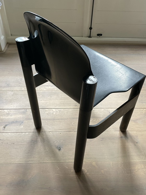 Image 1 of 8x Thonet Flex 1976 Gerd Lange Zwart