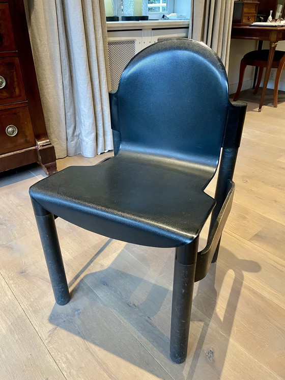 Image 1 of 8x Thonet Flex 1976 Gerd Lange Zwart