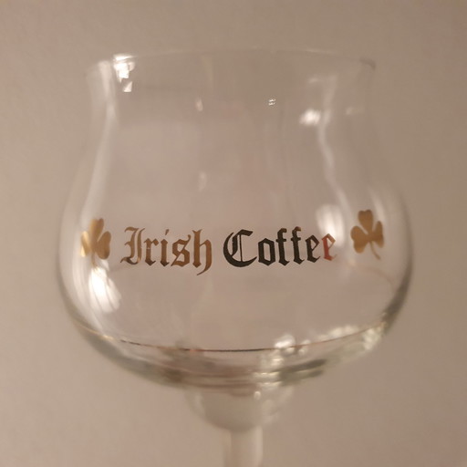 Vintage Irish Coffee Glazen 70/80 'S Hoog Gouden Opdruk