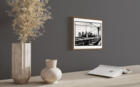 Image 1 of Michel Pinel 1949-2022 Sublieme Fotokunst New York Brooklyn Bridge