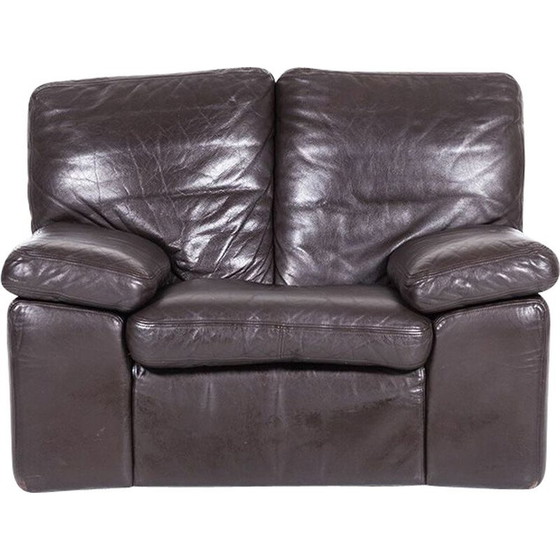 Image 1 of Vintage Italiaanse leren Bonheur loungestoel door Titiana Ammannati & Giampiero Vitelli voor Brunati