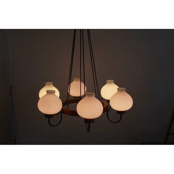 Image 1 of Vintage hanglamp van opaalglas, jaren 1960