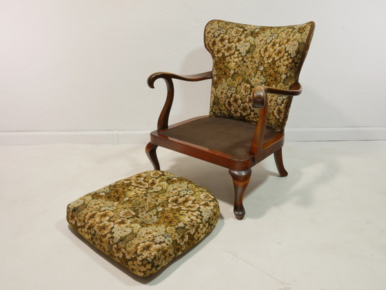 Image 1 of Vintage Chippendale fauteuil, jaren 60, Duitsland