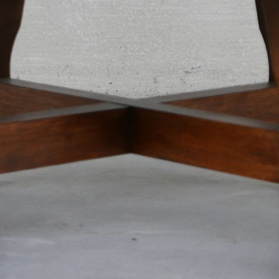 Image 1 of Oakwood brutalistische mid-century salontafel, België 1970