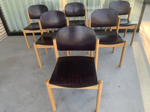 6x Kusch + Co design stoelen, type model 5400/2