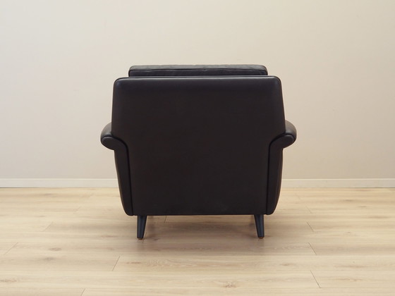 Image 1 of Bruine leren fauteuil, Deens ontwerp, 1960S, Ontwerper: Aage Christiansen, Vervaardiging: Erhardsen & Andersen