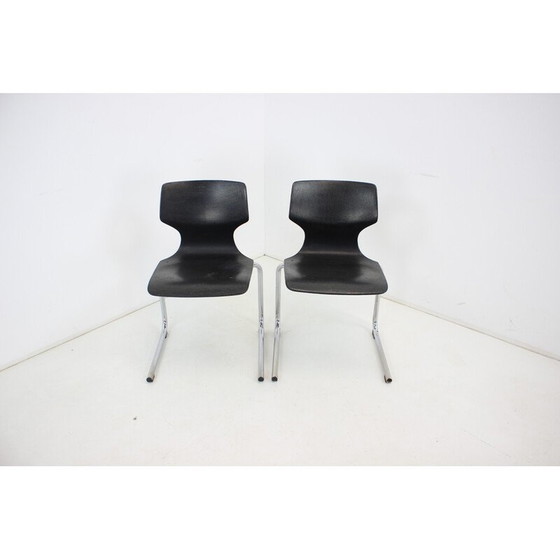 Image 1 of Paar mid century stoelen van Flototto, Duitsland 1982