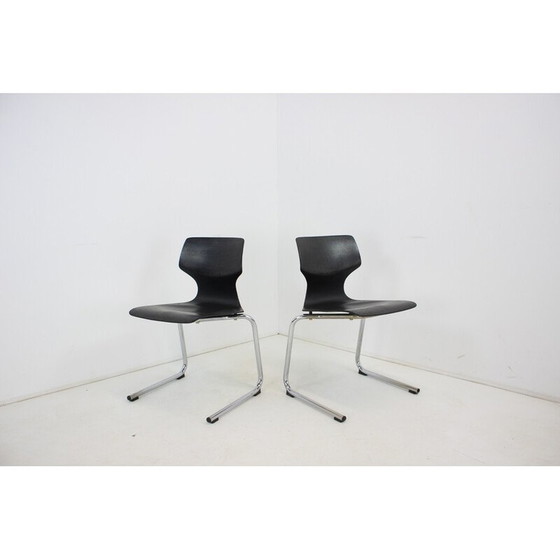 Image 1 of Paar mid century stoelen van Flototto, Duitsland 1982