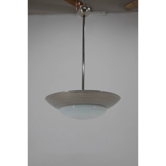 Image 1 of Vintage kroonluchter van messing en keramiek van Franta Anyz voor IAS, 1920