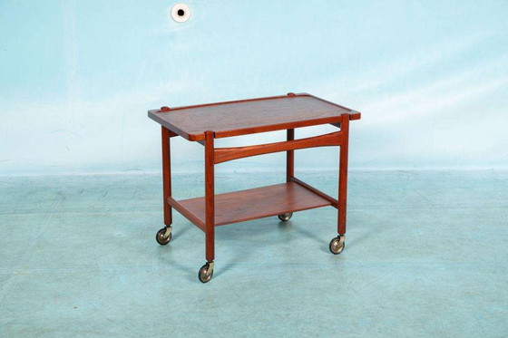 Image 1 of Vintage Serveerwagen teak, Danish design bar cart Wegner