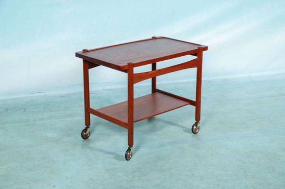 Image 1 of Vintage Serveerwagen teak, Danish design bar cart Wegner