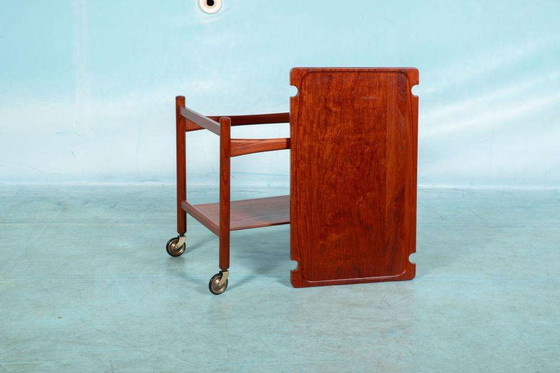 Image 1 of Vintage Serveerwagen teak, Danish design bar cart Wegner