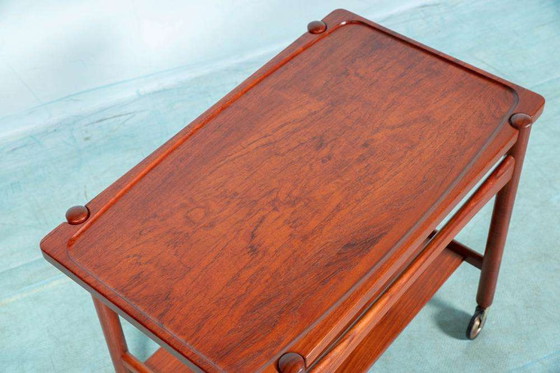 Image 1 of Vintage Serveerwagen teak, Danish design bar cart Wegner