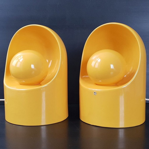 Paar vintage lampen SC3 van Marcello Cuneo voor Gabbianelli, 1960
