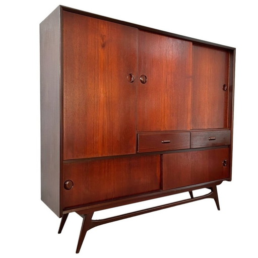 Mid-century Deens design highboard kast Van Teeffelen Wébé