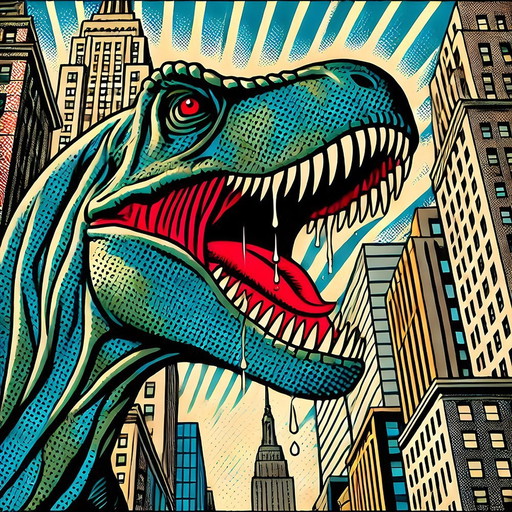 Poster/Banner 'Dino In Town #3' 