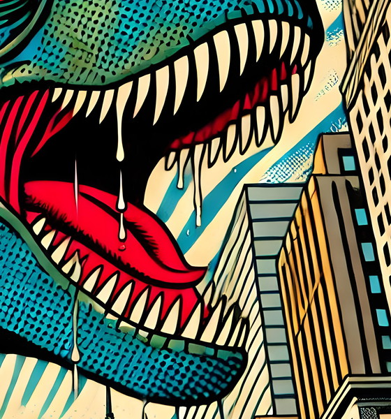 Image 1 of Poster/Banner 'Dino In Town #3' 