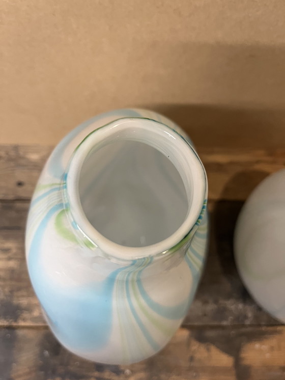 Image 1 of 2x Mid century swirl vase