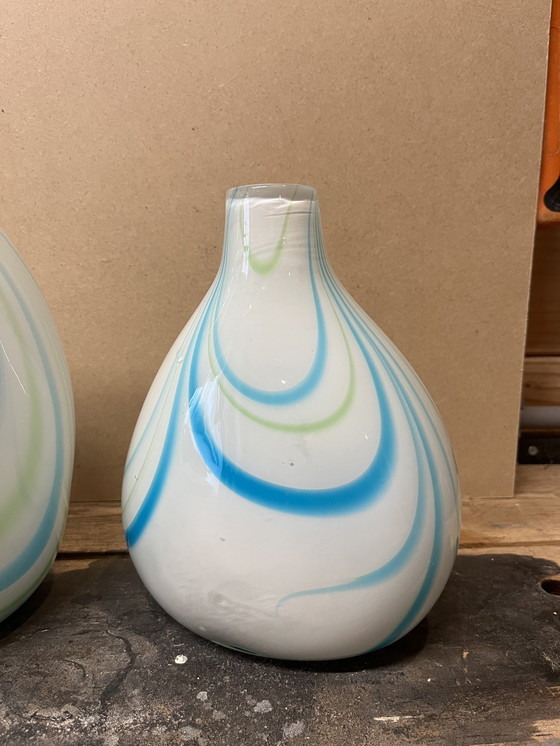 Image 1 of 2x Mid century swirl vase