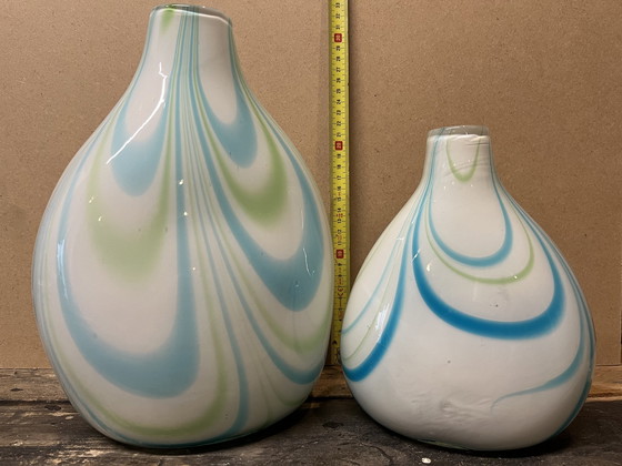 Image 1 of 2x Mid century swirl vase