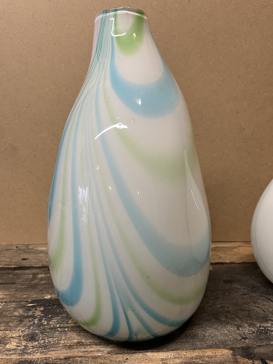 Image 1 of 2x Mid century swirl vase