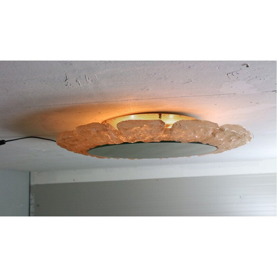 Image 1 of Vintage ronde acryl lichtspiegel met verlichting door Egon Hillebrand, Duitsland 1970