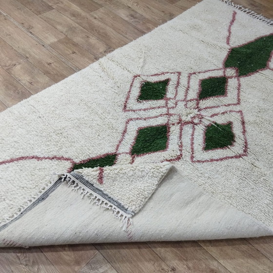 Image 1 of Handgemaakt Beni Ouarain Tapijt Van Wol - Handmade Moroccan Beni Ouarain Wool Rug