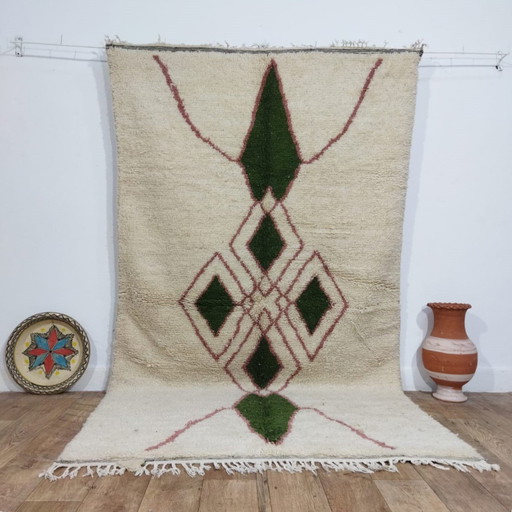 Handgemaakt Beni Ouarain Tapijt Van Wol - Handmade Moroccan Beni Ouarain Wool Rug