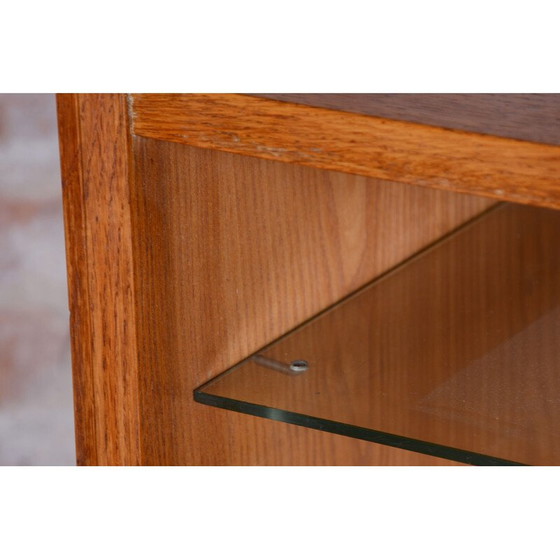 Image 1 of Vintage eiken en glazen boekenkast door UP Závody, Tsjecho-Slowakije 1950