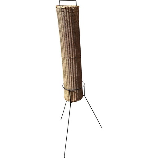 Vintage rotan vloerlamp, 1960