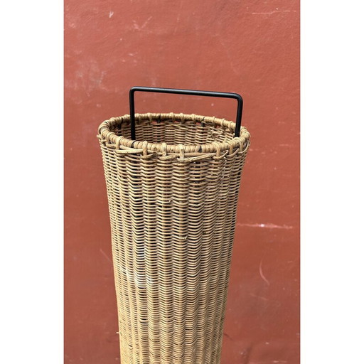 Vintage rotan vloerlamp, 1960