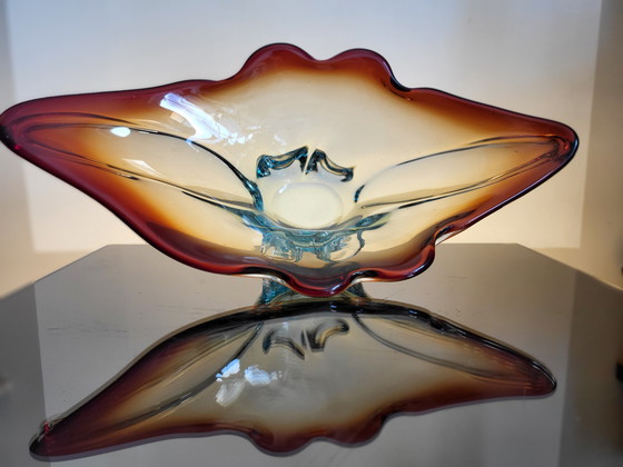 Image 1 of Murano meerkleurige glazen centerpiece, Somserso-techniek, Italy