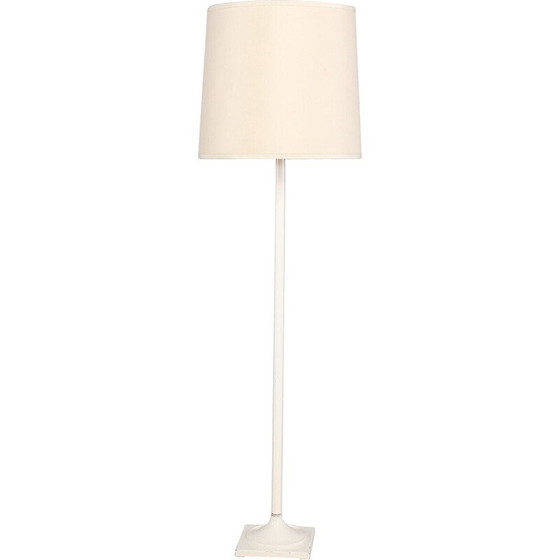 Image 1 of Vintage vloerlamp in wit gelakt staal met 4 lampen, 1950