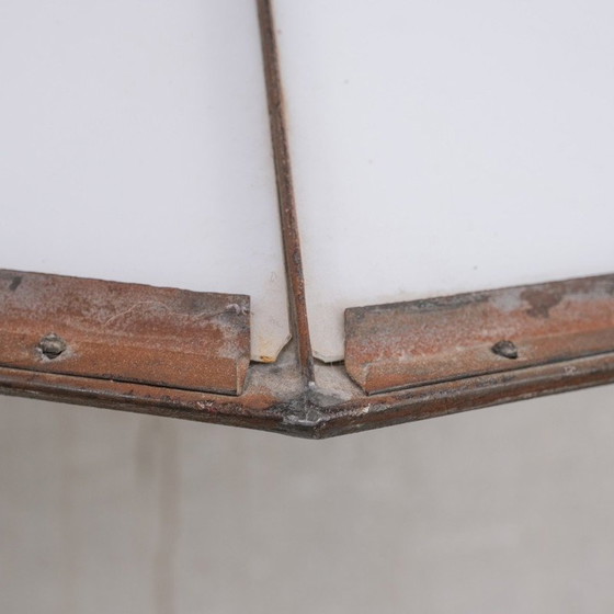 Image 1 of Vintage zeshoekige opaline hanglampen, Frankrijk 1930