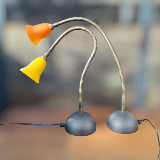 Image 1 of 2X Deja Vú Tafellampen, Design Rob Nollet, Nederland, 80S