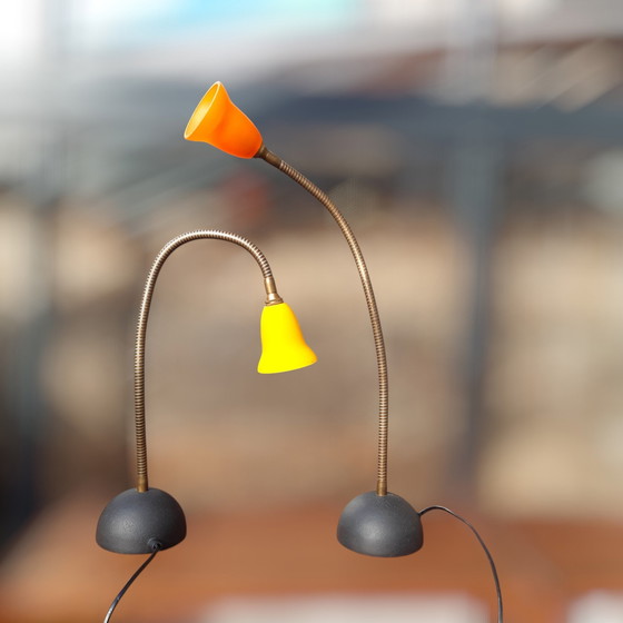 Image 1 of 2X Deja Vú Tafellampen, Design Rob Nollet, Nederland, 80S