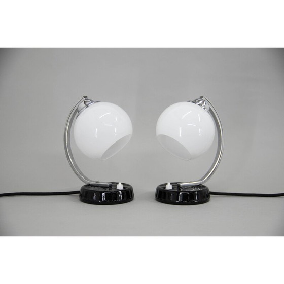 Image 1 of Paar vintage Art Deco tafellampen, jaren 1930