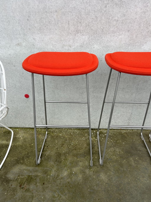 4X Cappellini Hi Pad Stool Rood