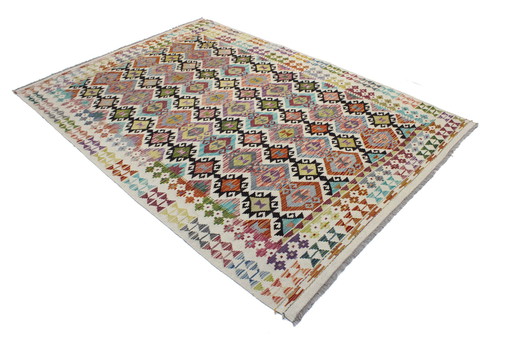 Originele oude stijl Kelim Afghan 250 X 178 Cm Top staat