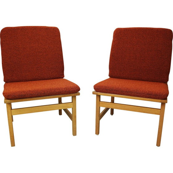 Image 1 of Set van 4 vintage bijzetstoelen model 3232 van Børge Mogensen voor Frederica Stolefabrik, 1968