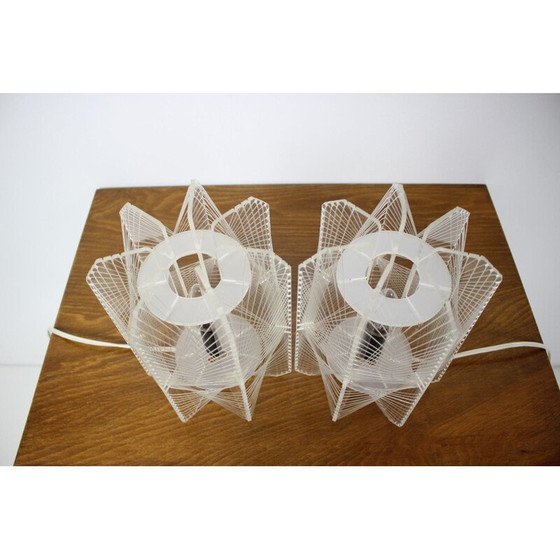 Image 1 of Paar vintage plastic tafellampen, Tsjecho-Slowakije 1960