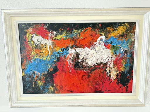 Abstracte Schilderij Jan Van Ginneke