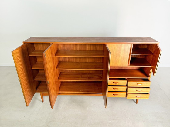 Image 1 of Vintage teakhouten highboard woonkamer kast Althoff Mid Century