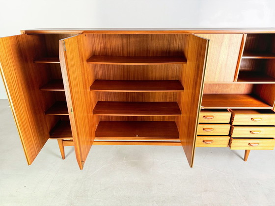 Image 1 of Vintage teakhouten highboard woonkamer kast Althoff Mid Century